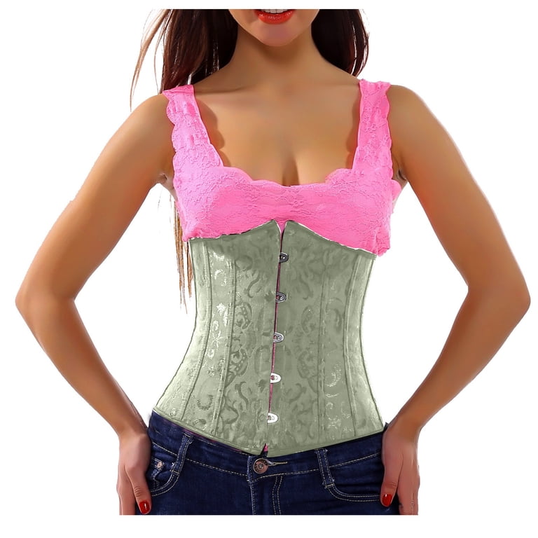 Odeerbi Medieval Boned Corset for Women Vintage Jacquard  display picture 2