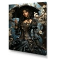 thumbnail image 2 of Designart "Victorian Lady with Charm and Umbrella I" Fashion Canvas Wall Art - Glam Black Woman Victorian Hallway Wall Art Decor, 2 of 6