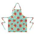 thumbnail image 2 of Pioneer Flower Floral Print Pattern Apron for Women and Men, Cotton Linen Waterproof with Pockets, Adjustable, 33x27 Inch for Kitchen, Gardening, BBQ, Salon, 2 of 6