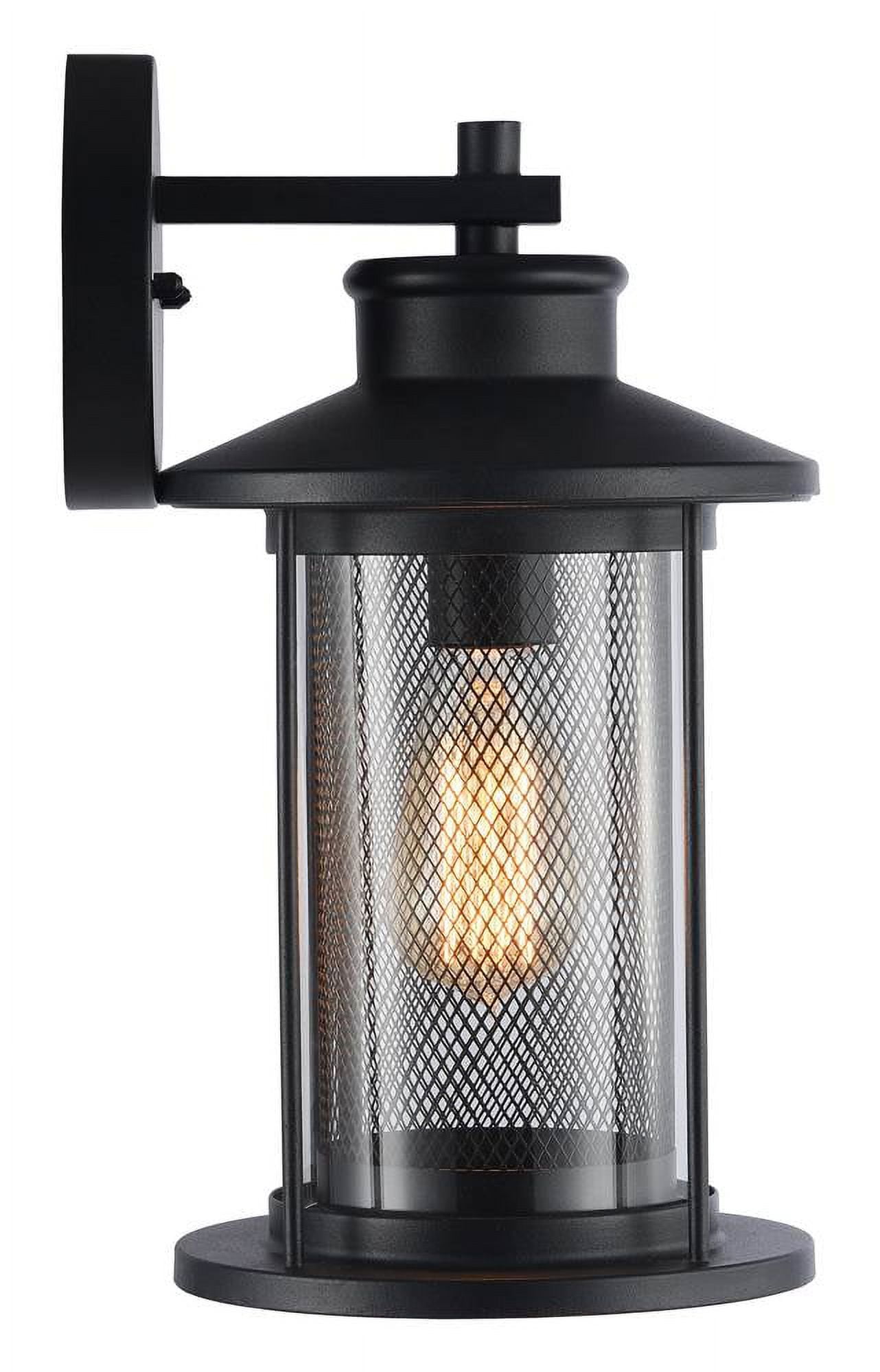 CHLOE Lighting CRICHTON Transitional 1 Light Textured Black Outdoor Wall Sconce 14" Tall