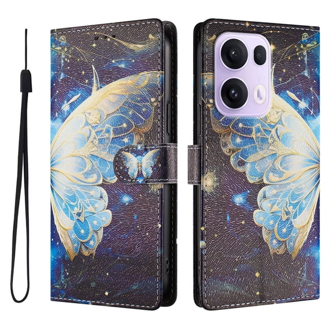 FOXDOCK Funda Tipo Cartera para OPPO Reno 13 Pro 5G con Soporte y Correa – Diseño de Patrones Lindos