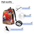 thumbnail image 4 of Lsque Pikmin Pattern Canvas Daypack, Durable Backpack, High-quality Versatile Backpack,Vintage Compact Backpack-Medium, 4 of 6
