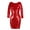 Red, variant on Women's 3/4 Sleeve V Neck Sequin Sparkle Glitzy Glam Wedding Party Dress Flapper Evening Club Cocktail Bodycon Clubwear S Silver