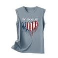 thumbnail image 4 of VKOYWKM Stars and Stripes Graphic Tank Tops Women American Flag Graphic Tank Shirts Sleeveless Loose Fit Crew Neck Tanks Patriotic Independence Day Clothes, 4 of 4