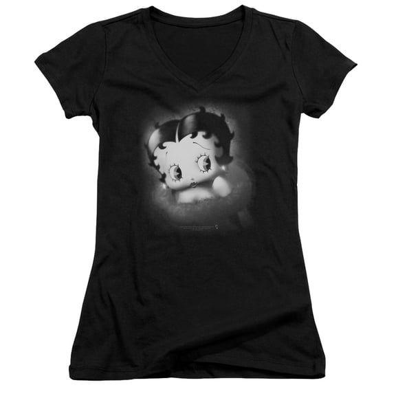 Betty Boop Vintage Star Junior Women's T-Shirt V-Neck Black