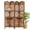 Deep Walnut, variant on Juiluna Wooden Room Divider Wall 4 Panel with Holes,5.6FT Tall Farmhouse Room Divider with Shelves,Folding Privacy Screens 67 in for Room Separation Home Office Bedroom