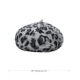 thumbnail image 3 of Awdenio Beret Hats Women's Fashion Casual Plush Printed Leopard Print Warm Dome Beret Hat, 3 of 3
