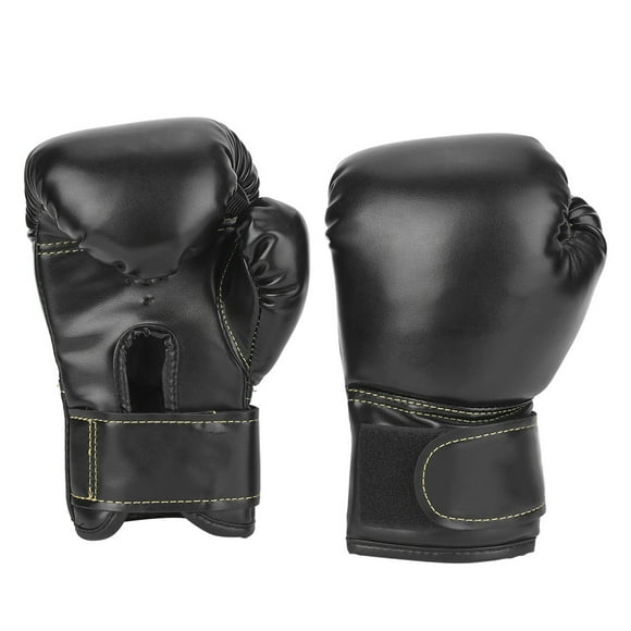 Guantes de boxeo Nikou Cuero sintético para niños 3 a 10 años negro