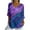 4-Blue, variant on Printed V-Neck 3/4 Sleeve Tunic Tops,Women's Loose Fit Tie-Dye T-Shirts,Fall Ladies Blouses,Pullover Tops,Trendy Fashion Outfits,Camisetas Mujer,Fall Styles Blue M