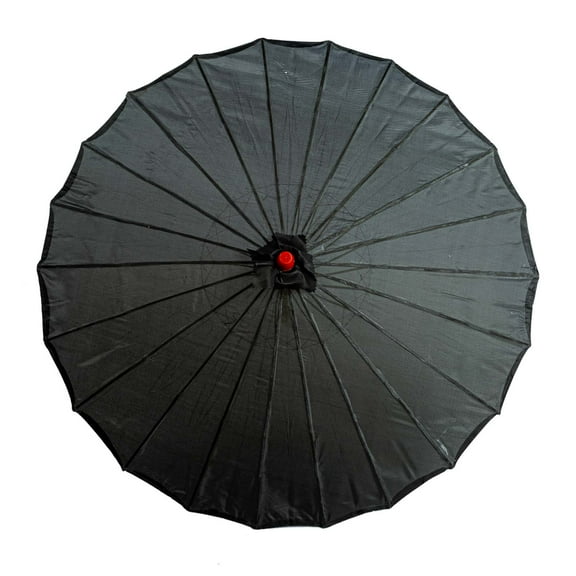 THY COLLECTIBLES 22" Kid's Size Japanese Chinese Umbrella Parasol for Wedding Parties, Photography, Costumes, Cosplay, Decoration and Other Events - Solid Color (Black)