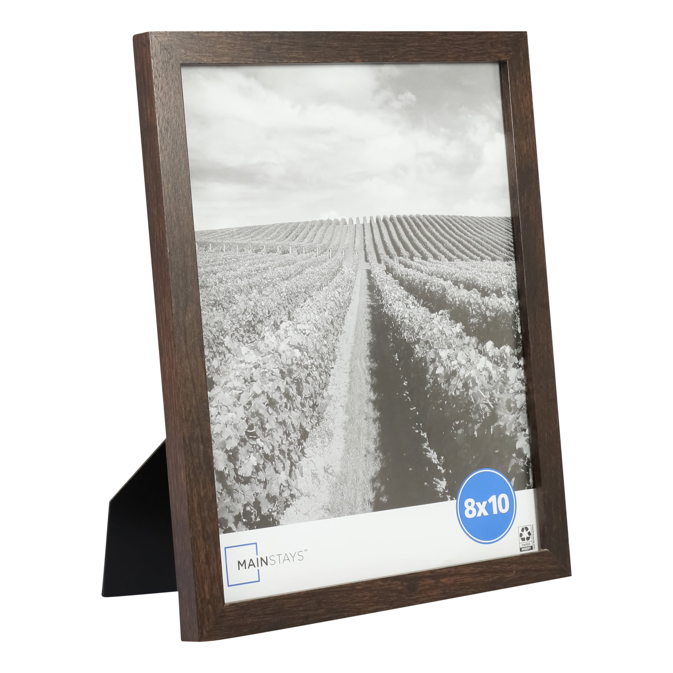 Mainstays – 8x10 Picture Frame – Brown Linear Program Tabletop Photo Frame, Set of 6
