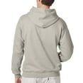 thumbnail image 4 of Hanes Ultimate Cotton Men's Fleece Pullover Hoodie, Warm Cozy Pocket Hooded Sweatshirt, Sand, L, 4 of 6