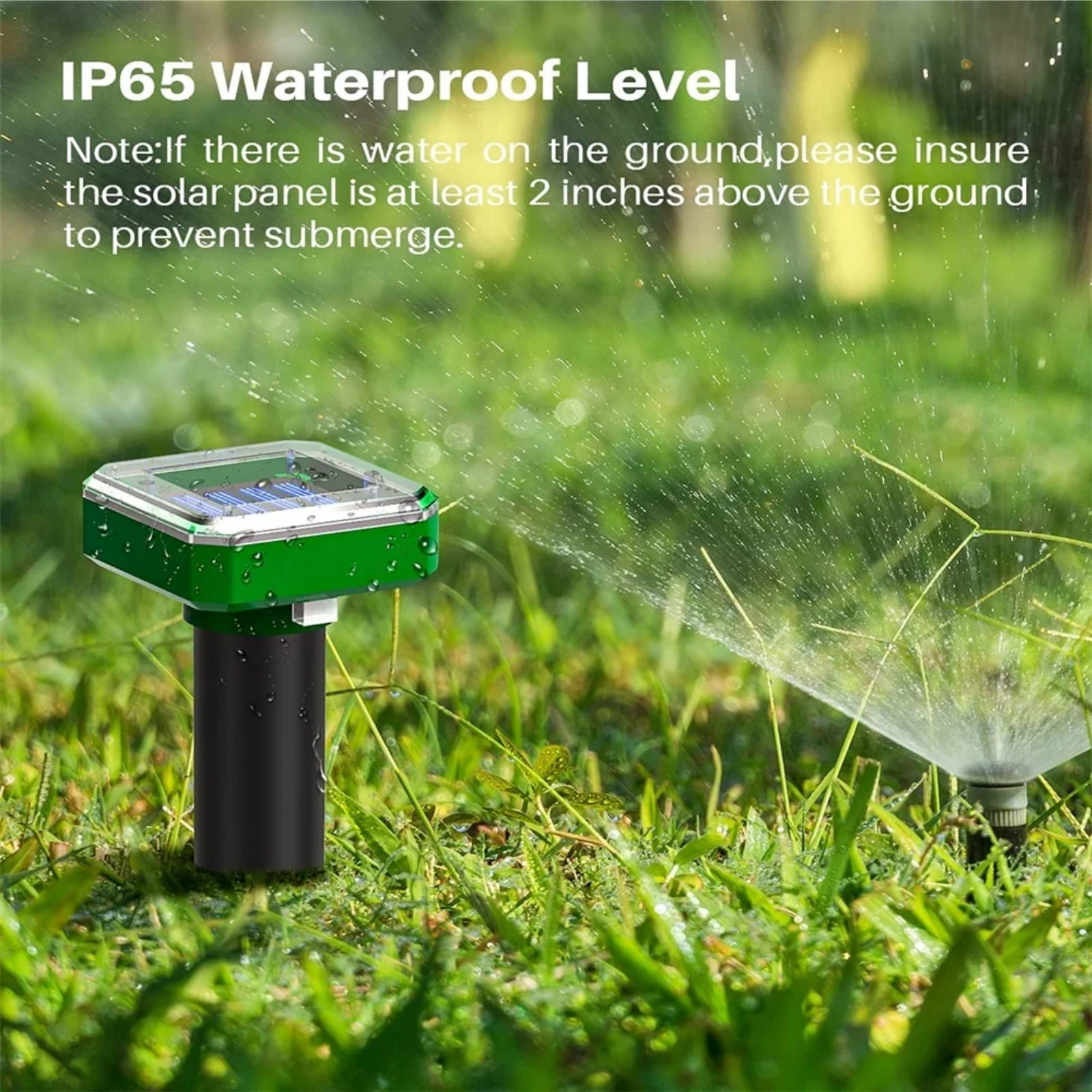 Mole Repellent Solar Powered,8 Pack Vole Repellent Outdoor Ultrasonic Powered Groundhog Deterrent Snakes Pest Rodent Sonic Vibration Stake for Lawn Garden