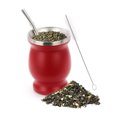 thumbnail image 1 of El juego de tazas de té tradicional Mate de acero inoxidable incluye pajita, colador y cepillo., 1 of 1