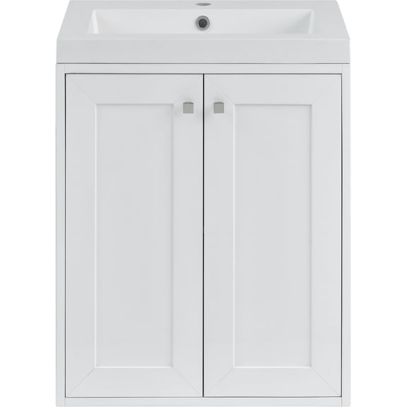 James Martin Vanities 533V24wg Chianti 24" Wall Mounted Single Basin Vanity Set - White