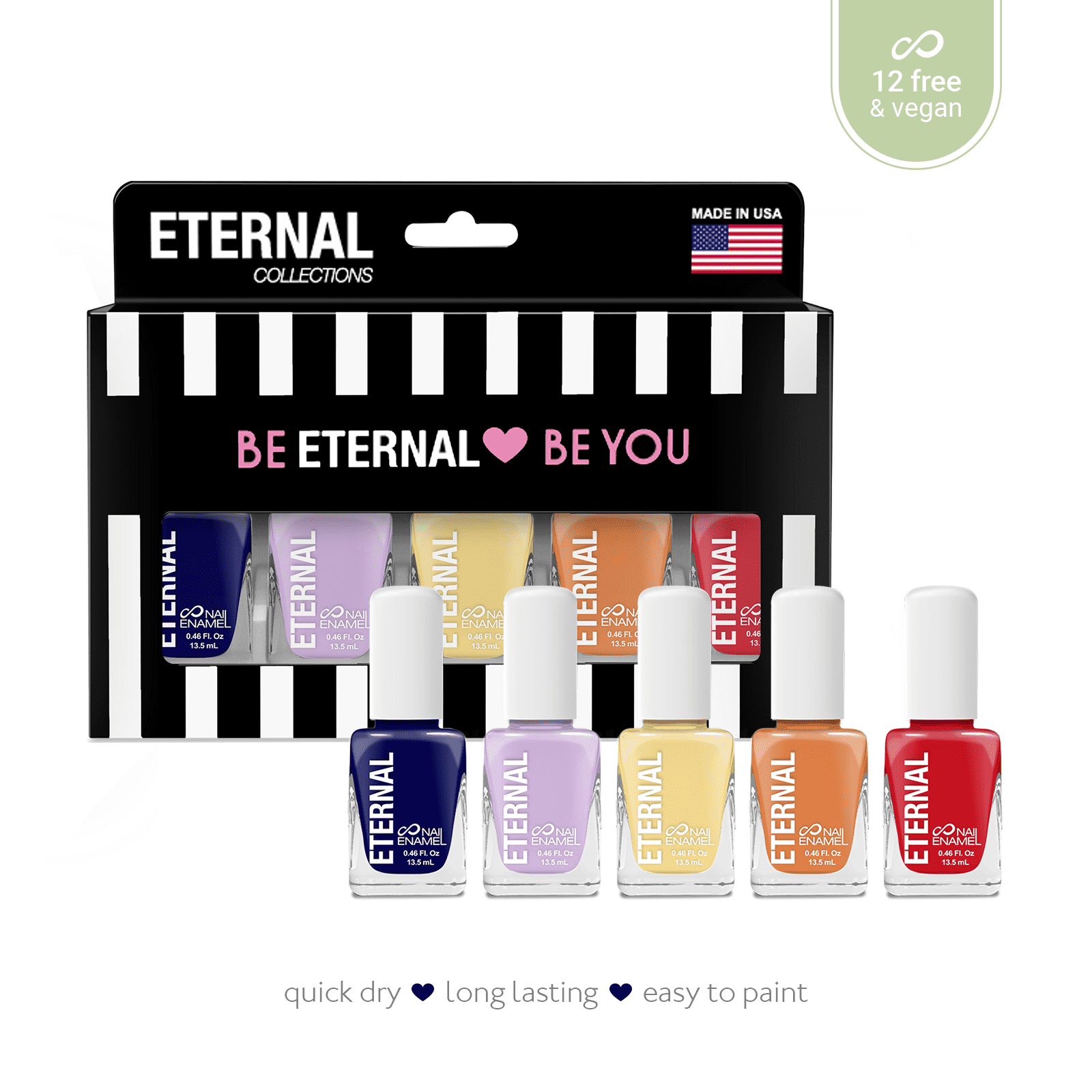 Eternal Nail Polish Collection: Navy - 5PCS, 0.46 fl oz ea.