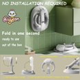 thumbnail image 2 of Soporte de baño para bebés CEILYEON plegable y ajustable en 5 niveles, color marrón, 2 of 6