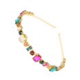 thumbnail image 1 of Multi Color Rhinestone Fashion Headband for Women Stylish Hair Hoop for Decoration 1pc Alloy Glass, 1 of 5