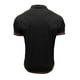 thumbnail image 4 of Playeras Elvqul Hombre Casual Manga Corta Negro de Color Sólido Deportivas Solapa Polo Abotonada, 4 of 5