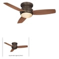 thumbnail image 3 of Minka-Aire Traditional Concept 44-Inch 3-Blade LED Ceiling Fan in Oil Rubbed Bronze Finish W/ Medium Maple Blades & Tinted Opal Glass - F593L-ORB, 3 of 7