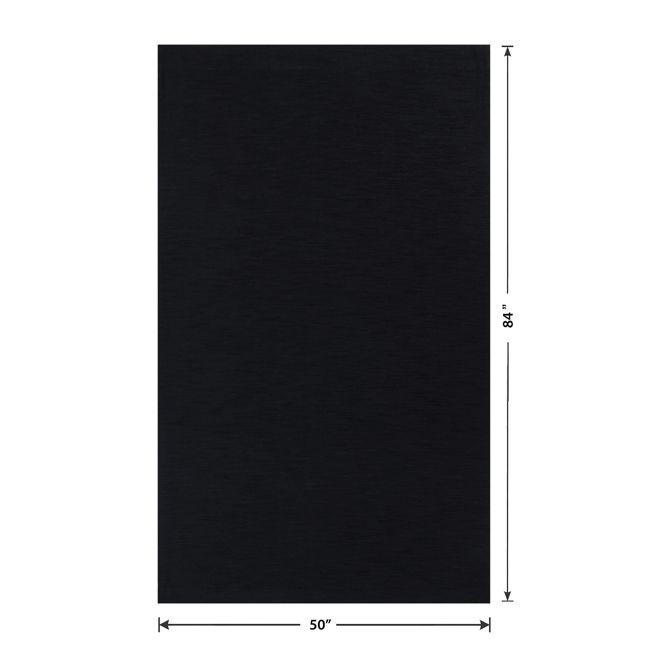 Better Homes & Gardens Textured Solid Chenille Blackout Single Curtain Panel, Black, 50"W x 84"L
