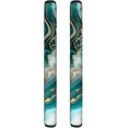thumbnail image 1 of NETILGEN Fridge Door Handle Covers Set of 2, Keep Fingertips Dust Food Stains Protector Microwave Oven, Suitable for Home Kitchen Appliance Decoration Gift for Women, Turquoise Gold Marble, 1 of 7