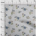 thumbnail image 1 of oneOone Polyester Lycra Dusty Blue Fabric Stripe|Leaves & Floral Artistic Quilting Supplies Print Sewing Fabric By The Yard 56 Inch Wide, 1 of 4