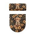 thumbnail image 5 of HELLHERO Toilet Bowl Cover, Machine Washable Elastic Fabric Toilet Seat Cover, U-Shaped, Highland Cow and Sunflower, 5 of 8