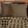 thumbnail image 3 of VHC Brands Black Check Fabric Euro Sham 26x26 Country Rustic Design, Black and Tan, 3 of 5