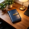 thumbnail image 5 of A5 Lock Diary with Vintage Password Lock, PU Leather Journal 240 Pages Notebook(Blue,14.8*21cm / 5.83*8.27in), 5 of 5