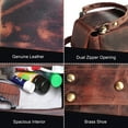thumbnail image 5 of Leather Toiletry Bag for Men & Women - Shaving Dopp Kit Travel Case Cosmetic Makeup Wash Bag by Rustic Town, 5 of 9