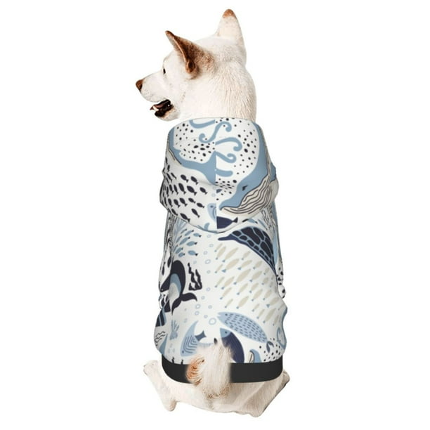Balery Sea Animal Sudadera con Capucha para Perros Pequeños – Ropa para Mascotas, Disfraz para Perros y Gatos, Ideal para Fiestas y Cosplay-X-Small