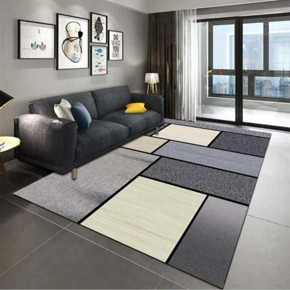 CLEARANCE!!Home Decoration Carpet Area Rug Soft Non-Slip for Living Room Bedroom Office Low Pile Carpet