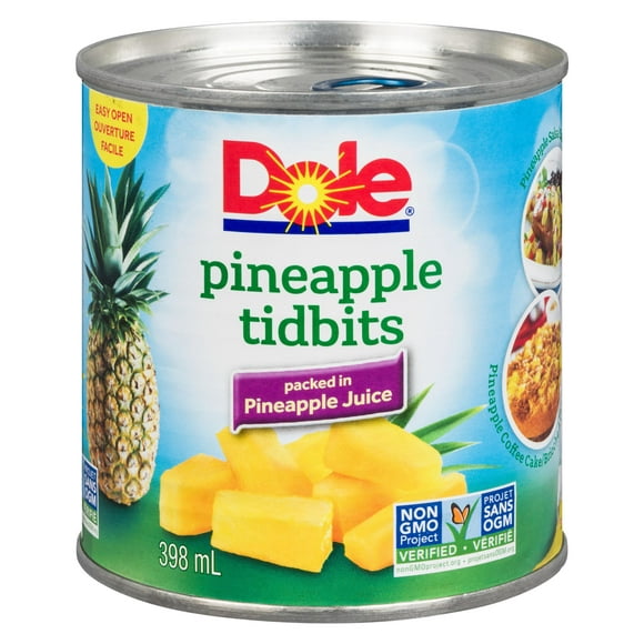 Dole Pineapple Tidbits in Pineapple Juice, 398 mL