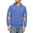 thumbnail image 2 of Txeol Mens Dialysis Sweatshirts Full Zip Lightweight Hemodialysis Hoodie Jackets Warm Drawstring Sweatshirt with Arm Zipper,Blue,XXL, 2 of 7