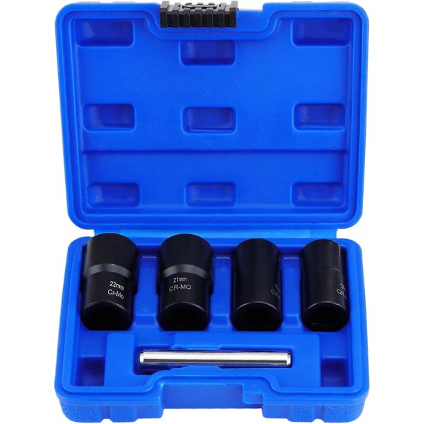 Juegos de dados TANGJMXG extractor de tuercas 4 tamaños 17 mm 19 mm 21 mm 22 mm 5 piezas