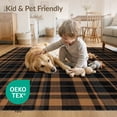 thumbnail image 4 of ODIKA 3'x5' Washable Accent Rug Pet Friendly, Non-Shedding Mat Plaid Foyer Gingham Intersecting Lines Geometric Traditional for Bedside, Nursery Room, 4 of 7