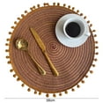 thumbnail image 6 of Hot Pad Non-slip Heat Resistant Cotton Yarn Round Woven Table Placemat Home Decor, 6 of 8