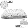thumbnail image 3 of Christmas Pet Bed, Pattern of Winter Time Trees Snowflakes and Birds Snowy New Year, Resistant Pad for Dogs and Cats Cushion with Removable Cover, 24" x 39", Dark Grey and Pale Grey, by Ambesonne, 3 of 4