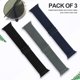 thumbnail image 2 of Bandas elásticas de nailon Solo Loop compatibles con Apple Watch 45 mm, 41 mm, 44 mm, 40 mm, 42 mm, 38 mm, correa para Iwatch Series 7/6/5/4/3/2/1 Se, paquete de 3 Q 38 negro, 2 of 5