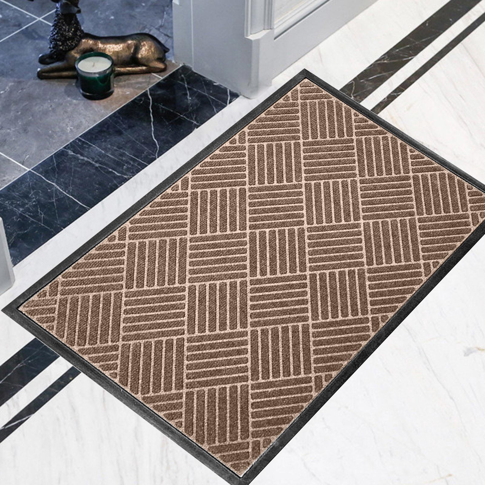 Extra Large Heavy Duty Door Mat - 29.53x17.72 Inch Non- Commercial Entrance Mat, Waterproof Indoor Outdoor Doormat for High Traffic Areas, Low-Profile Easy to Clean Front Door Rug