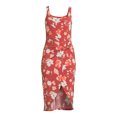 thumbnail image 5 of No Boundaries Juniors Sleeveless Midi Wrap Dress, 5 of 5