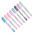 thumbnail image 3 of 8 Piece Curve Pen Set Dual Tip Linear Color Pens for Diary Paper Companion Gel Pens 8 Colors Shape, 3 of 5