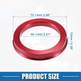 thumbnail image 4 of Unique Bargains 4 Pcs Car Hub Centric Rings OD 73.1mm to ID 56.1mm Hub Centric Rings Wheel Bore Center Spacer Red, 4 of 6