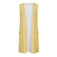 thumbnail image 5 of Fznquz Cardigans for Women Sweater Open Front Sleeveless Gold Long Cardigan 2025 Lightweight Summer Tops Women with Pockets, 5 of 5