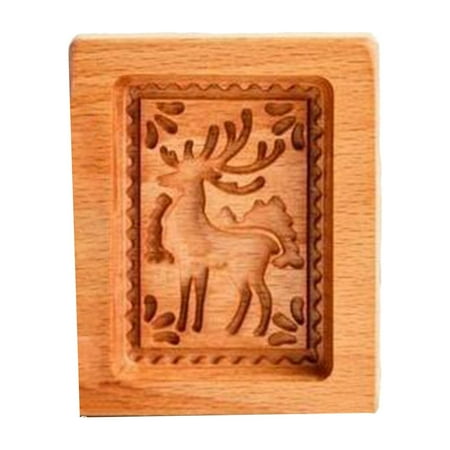 

JPGIF Hot Sales Christmas Cookie Molds Wood Gingers Cookie Molds Santa Clau Cookie Molds DIY Baked Christmas Molds