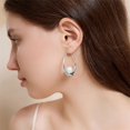 thumbnail image 4 of CFIOZYOS 14k Gold Plated Lightweight Pearl Earrings,Trendy Jewelry,Teardrop Hoop Earrings for Women,Pearl Drop Earrings,Elegant Jewelry for Gifts, 4 of 12
