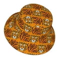thumbnail image 3 of Disketp Tiger Print Reflective Bucket Hat Beach Hat Summer Travel Sun Hats Fisherman Cap, 3 of 8