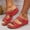Red, variant on Comfortable Sandals for Women Women's Fashionable Casual Comfortable and Versatile Spring and Summer New Large-Size Wedge-Heeled Sandals Women's Everyday Slide Sandals 50% off Clear