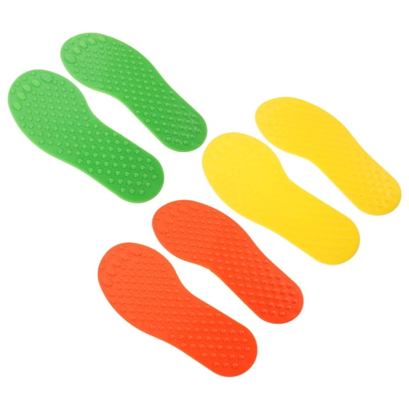 HONMEET 3 Pairs Foot-Shaped Floor Markers for Sports Training, PVC Carpet Spot Markers for Agility and Fitness Drills